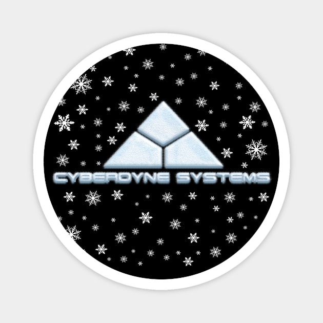 Terminator Cyberdyne Systems Christmas Snow Logo Magnet by Rebus28